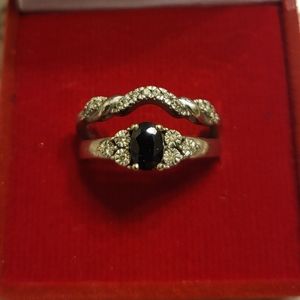 Black Sapphire Diamond White Gold Ring From Kay Jewelers